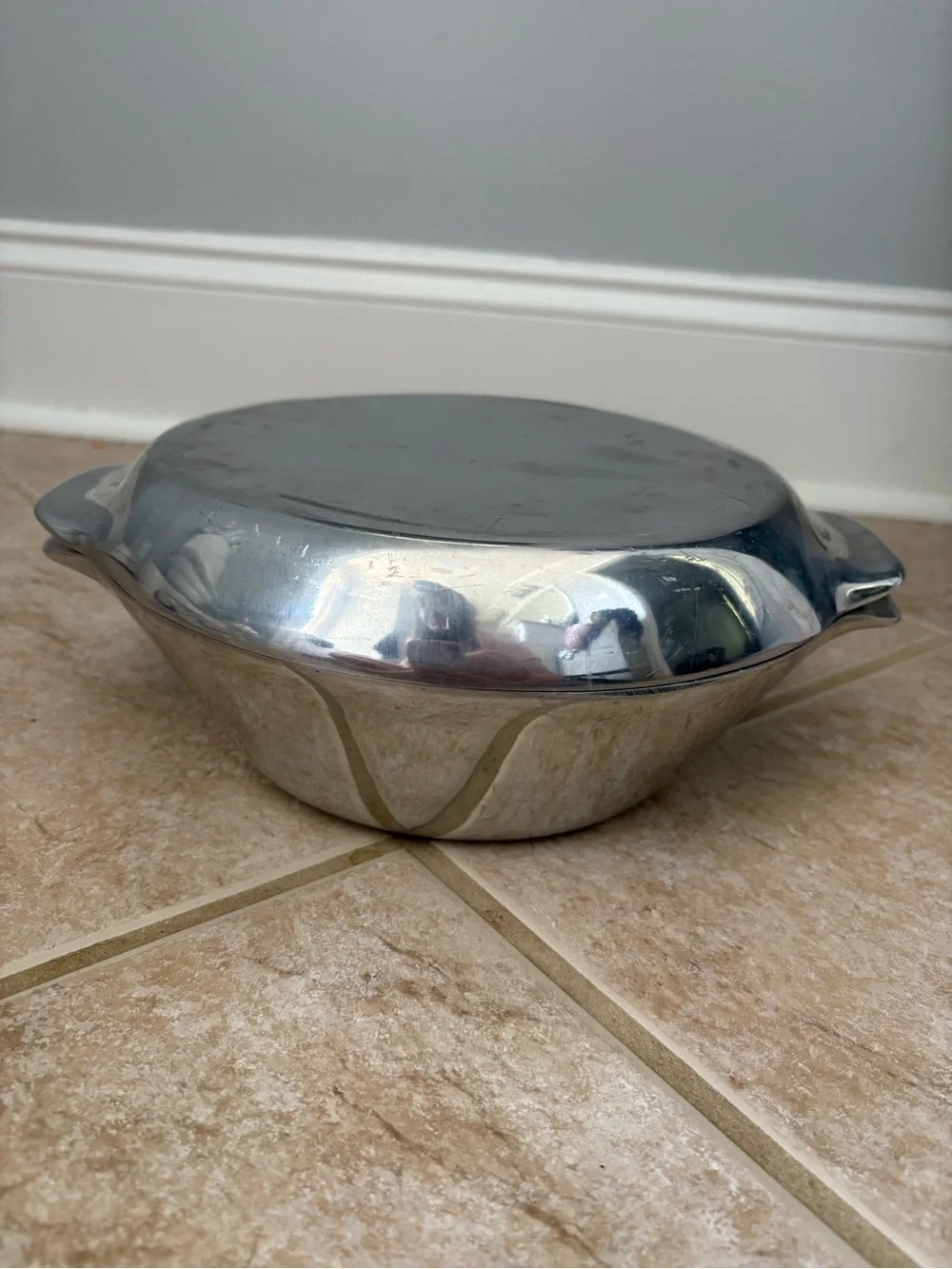 Nambe #20 Metal Heavy Aluminum Dutch Oven Roaster Casserole Pot w Lid